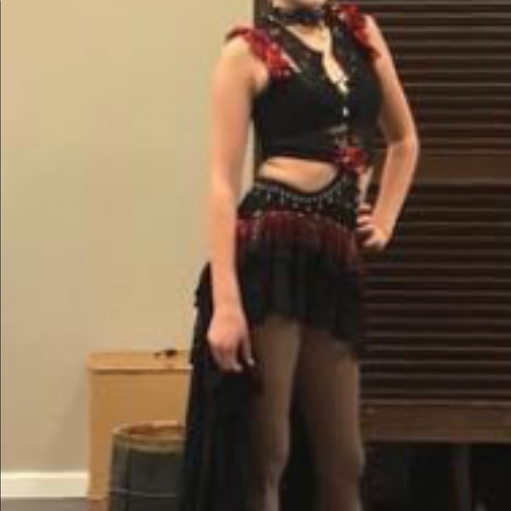 Halloween Size 7/8 saloon girl, costume simi custom Western cancan dress 1883